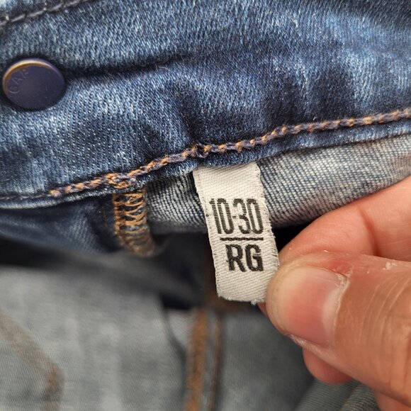 GAP Womens SZ 10 Reg Easy Leggings Ankle Distressed Denim Jeans Excelsior Slash - Picture 8 of 9